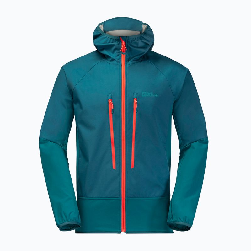 Jack Wolfskin férfi Alpspitze Hoody zöld 1307371_4133 sí kabát 5