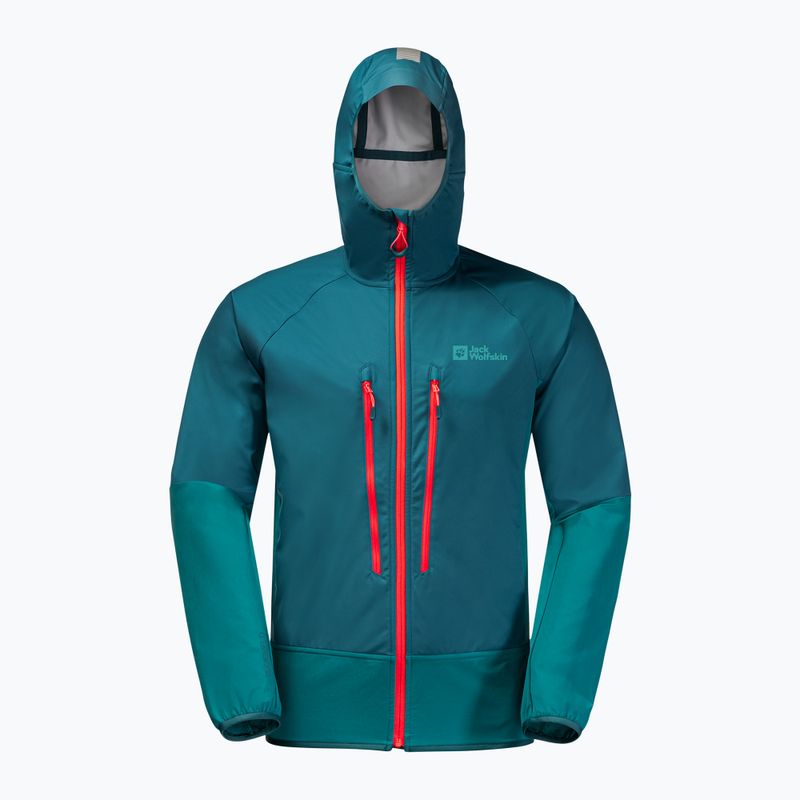 Jack Wolfskin férfi Alpspitze Hoody zöld 1307371_4133 sí kabát 6