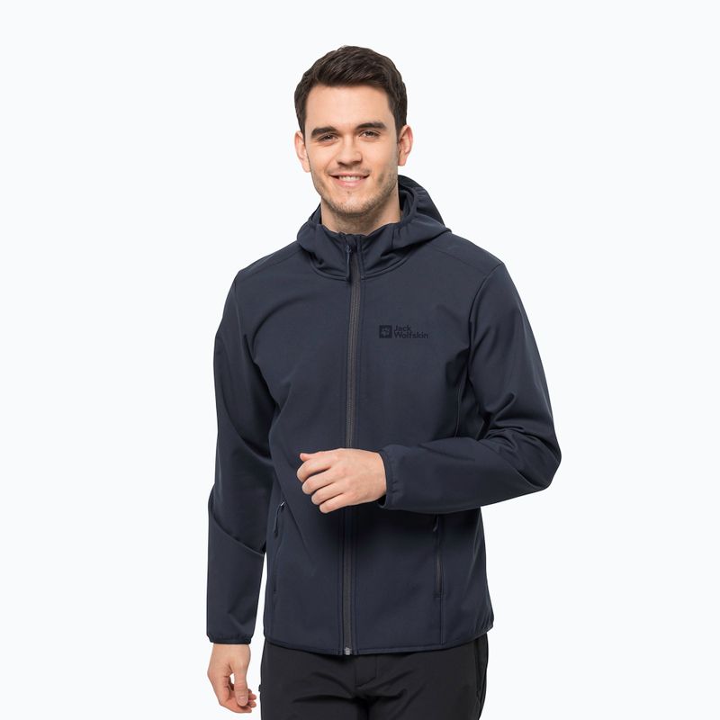 Jack Wolfskin férfi softshell dzseki Bornberg Hoody navy blue 1307471_1010