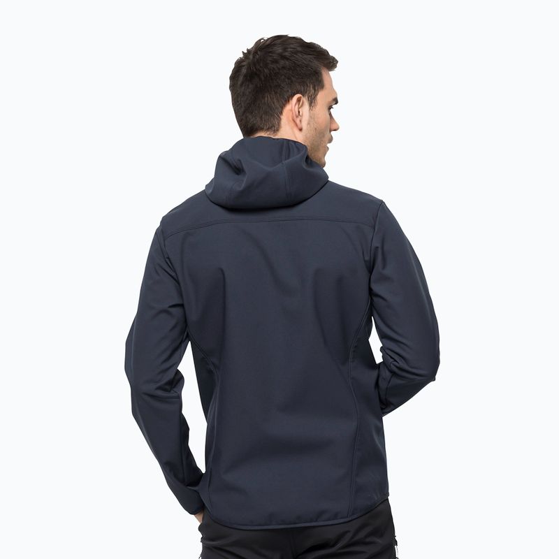 Jack Wolfskin férfi softshell dzseki Bornberg Hoody navy blue 1307471_1010 2