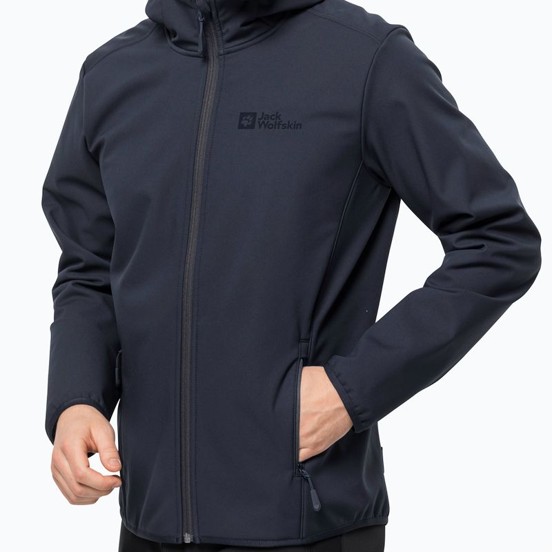 Jack Wolfskin férfi softshell dzseki Bornberg Hoody navy blue 1307471_1010 4