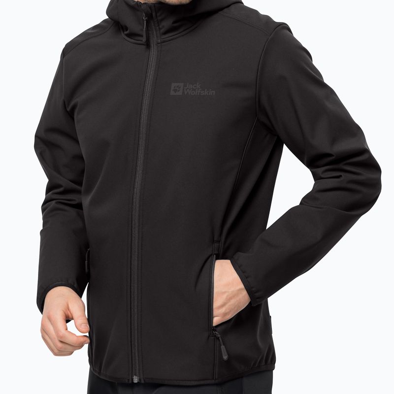 Jack Wolfskin Bornberg Hoody férfi softshell kabát fekete 1307471_6000 4