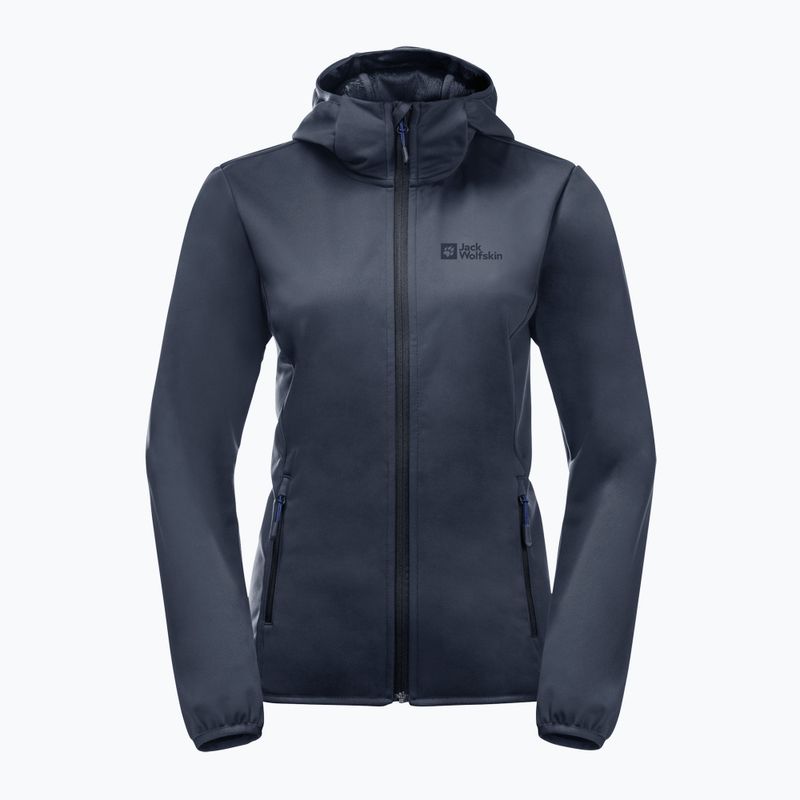 Jack Wolfskin női softshell dzseki Windhain Hoody navy blue 1307481_1010 9