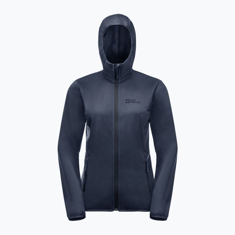 Jack Wolfskin női softshell dzseki Windhain Hoody navy blue 1307481_1010 10