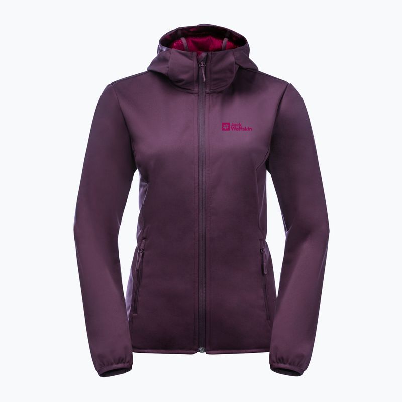 Jack Wolfskin női softshell kabát Windhain Hoody lila 1307481 10