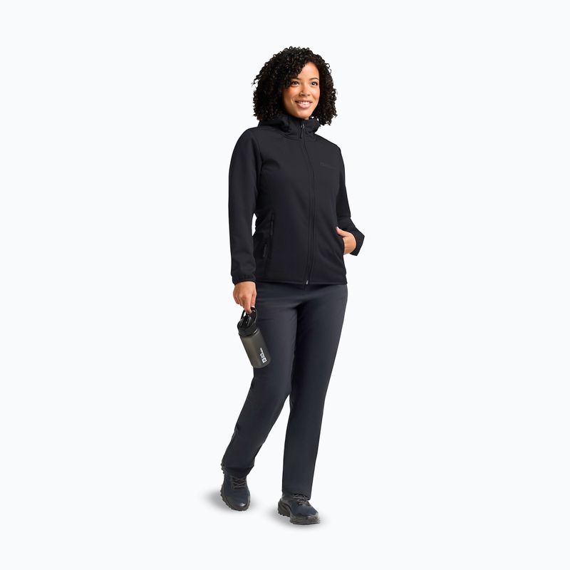 Női softshell dzseki Jack Wolfskin Windhain Hoody fekete 2