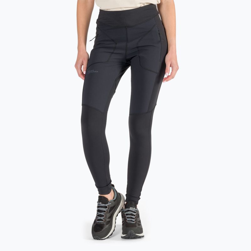 Jack Wolfskin női leggings Salmaser Tights fekete 1507781_6000_005