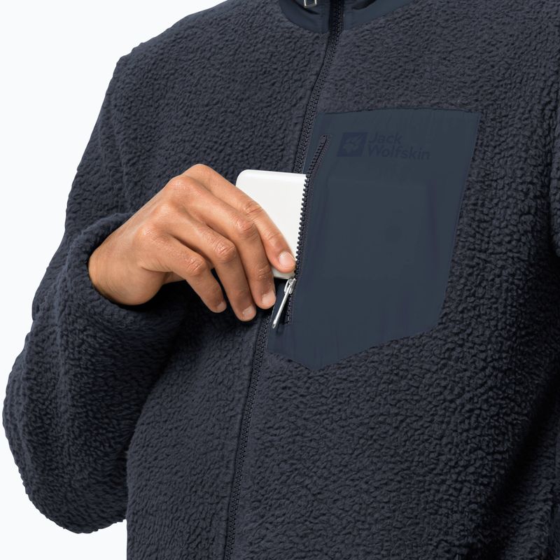 Jack Wolfskin férfi Kingsway fleece pulóver sötétkék 1709002 4