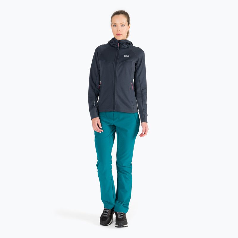 Női gyapjú Jack Wolfskin Hydro Grid Fleece szürke 1709911 2