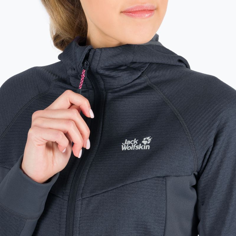 Női gyapjú Jack Wolfskin Hydro Grid Fleece szürke 1709911 6