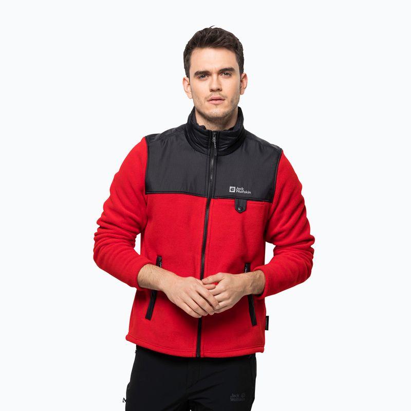 Jack Wolfskin férfi Dna Grizzly fleece pulóver piros 1709982