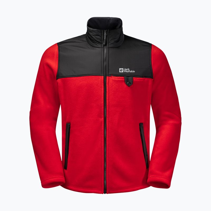 Jack Wolfskin férfi Dna Grizzly fleece pulóver piros 1709982 6