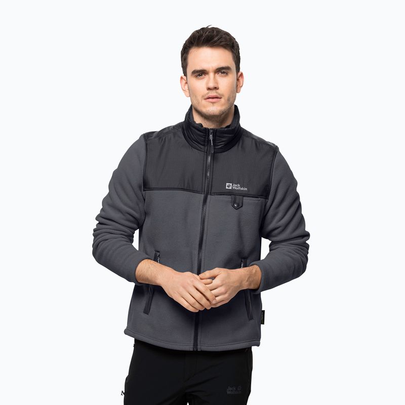 Jack Wolfskin férfi Dna Grizzly szürke fleece pulóver 1709982