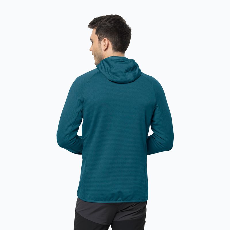 Férfi Jack Wolfskin Hydro Grid Hooded FZ fleece pulóver kék 1710002 2