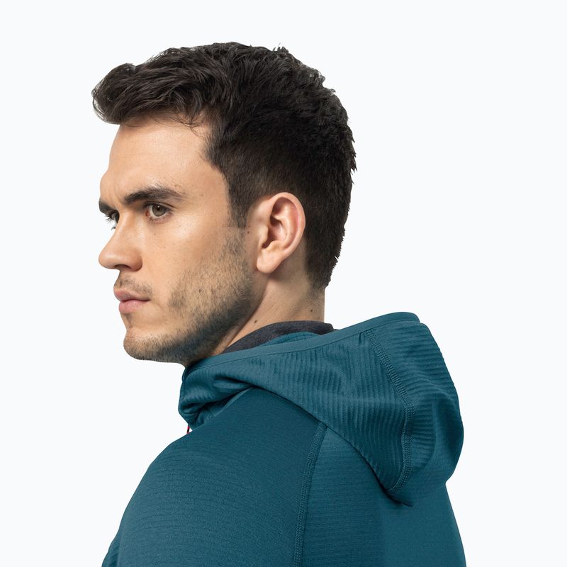 Férfi Jack Wolfskin Hydro Grid Hooded FZ fleece pulóver kék 1710002 4