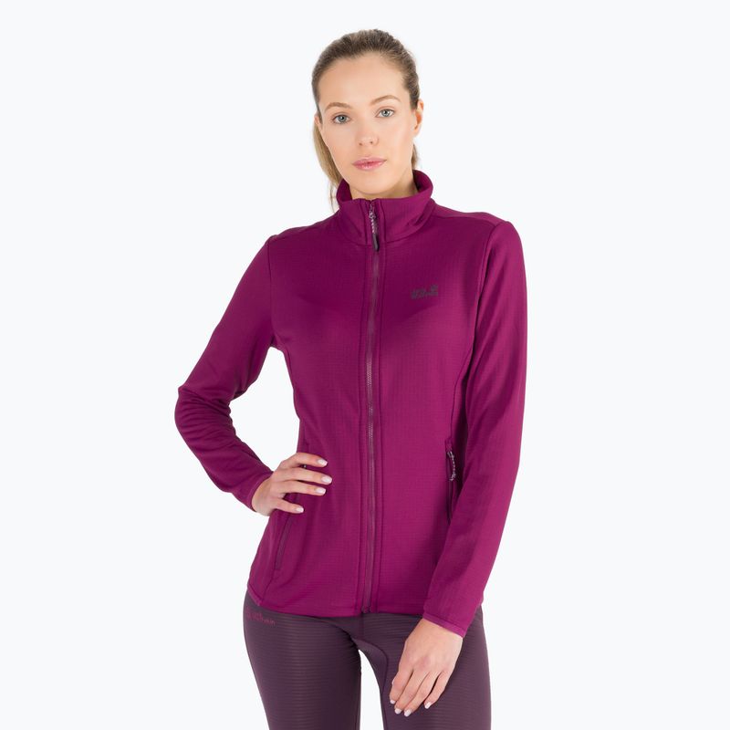 Jack Wolfskin női Peak Grid Fleece melegítőfelső lila 1710351