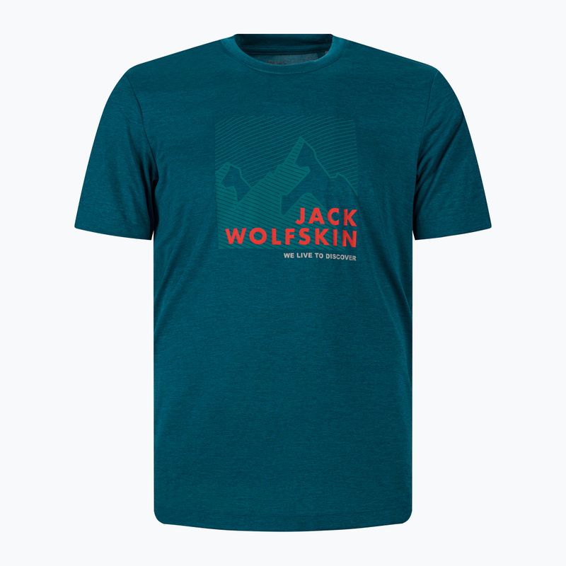 Férfi Jack Wolfskin Hiking Graphic póló kék 1808761_4133 4