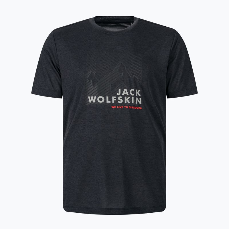 Férfi Jack Wolfskin Hiking Graphic szürke póló 1808761_6230 4