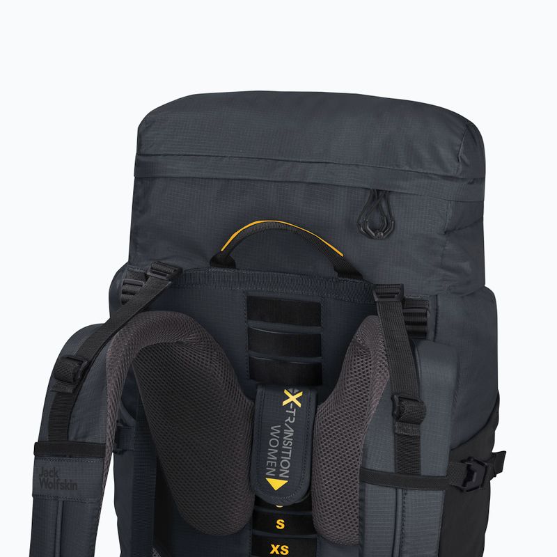 Jack Wolfskin Highland Trail 50+5 l phantom női trekking hátizsák 6