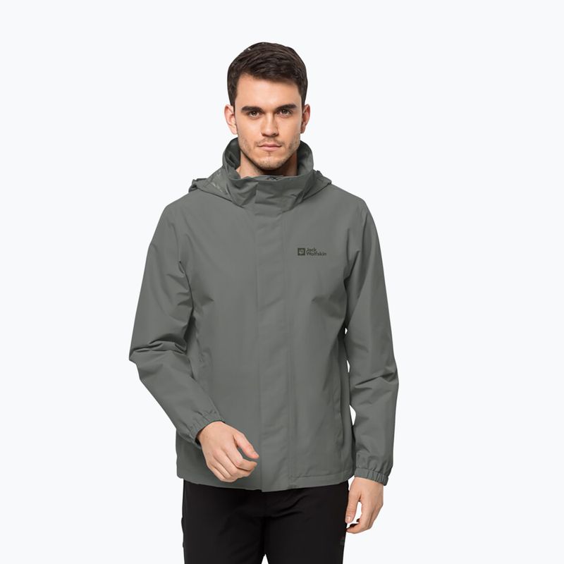 Jack Wolfskin férfi Stormy Point 2L esőkabát zöld 1111142