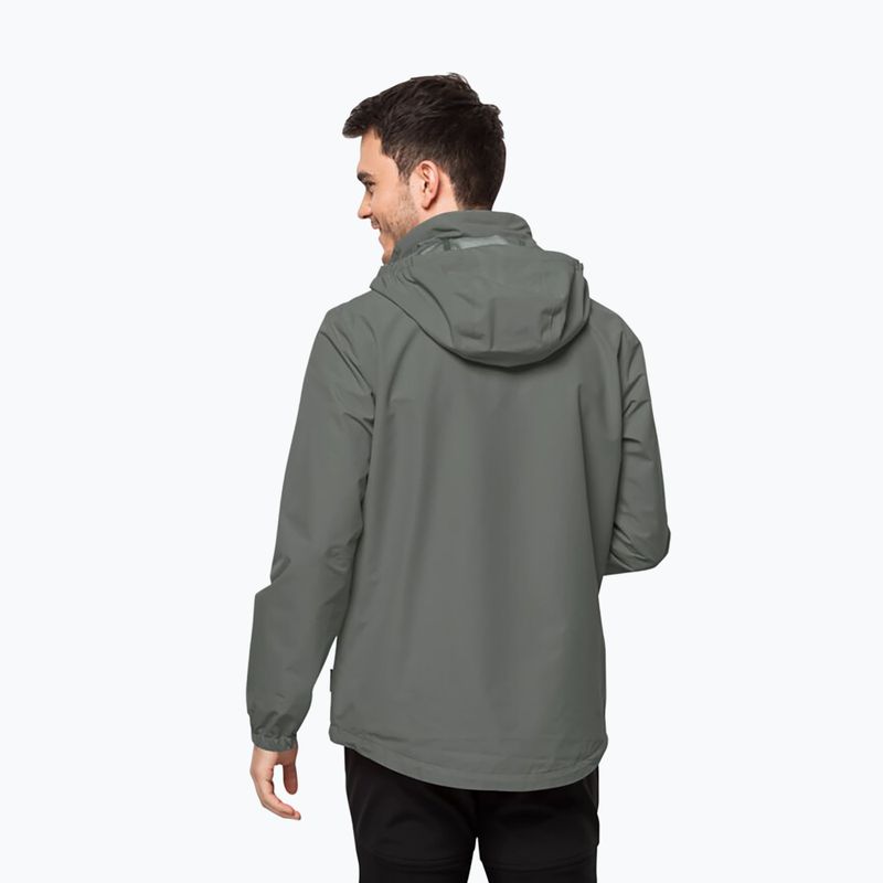 Jack Wolfskin férfi Stormy Point 2L esőkabát zöld 1111142 2