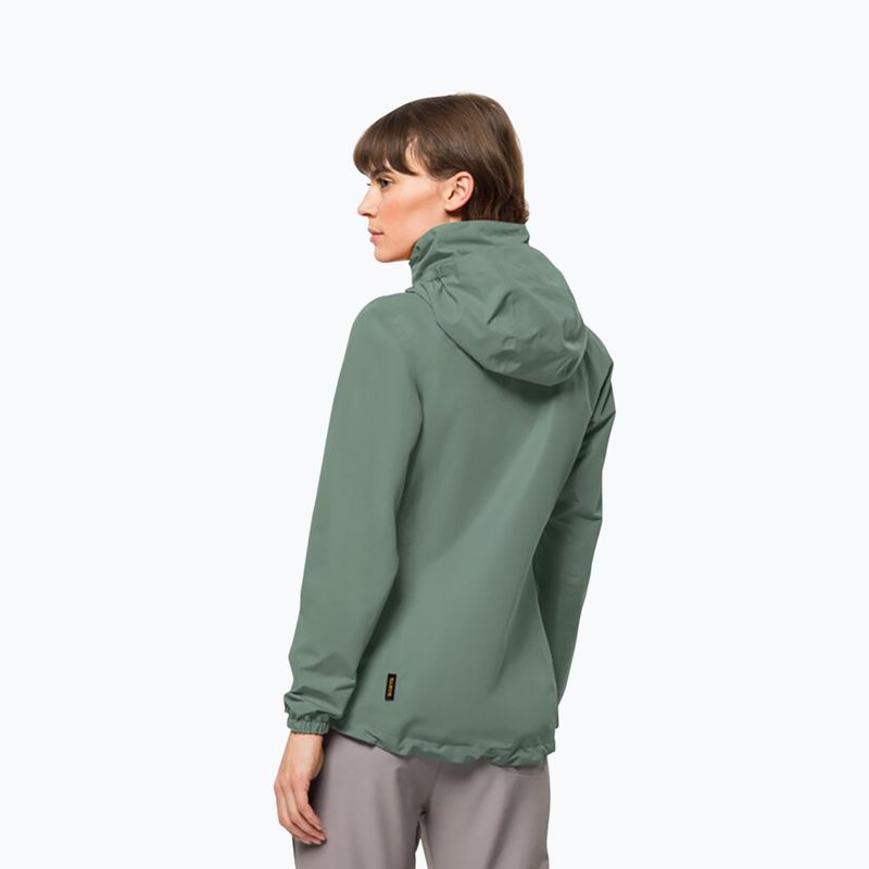 Jack Wolfskin női Stormy Point 2L esőkabát zöld 1111202 2