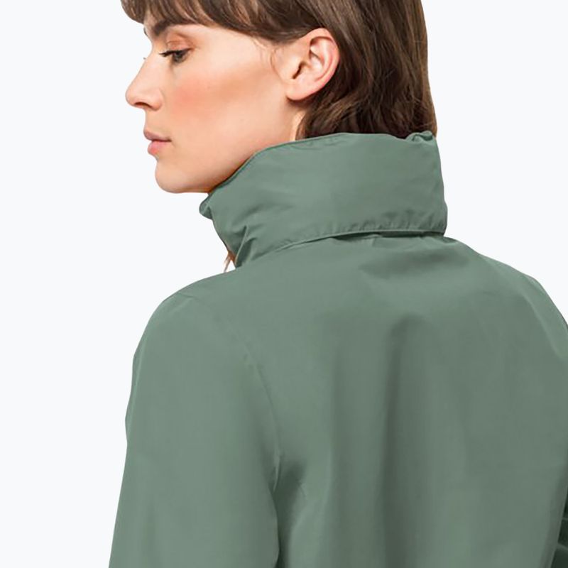 Jack Wolfskin női Stormy Point 2L esőkabát zöld 1111202 4