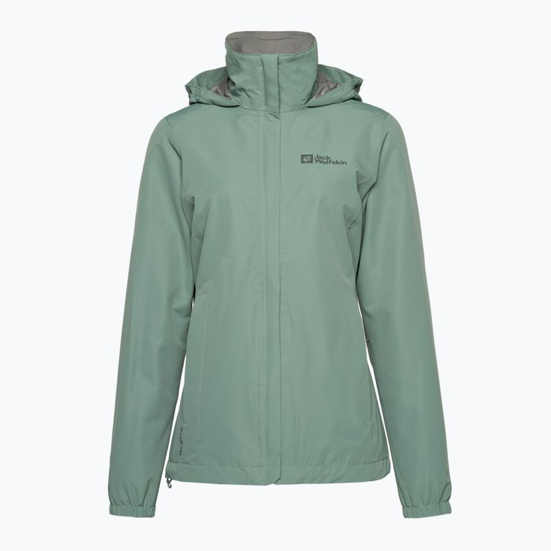 Jack Wolfskin női Stormy Point 2L esőkabát zöld 1111202 6