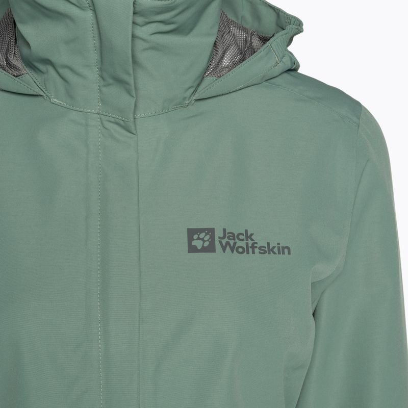 Jack Wolfskin női Stormy Point 2L esőkabát zöld 1111202 8