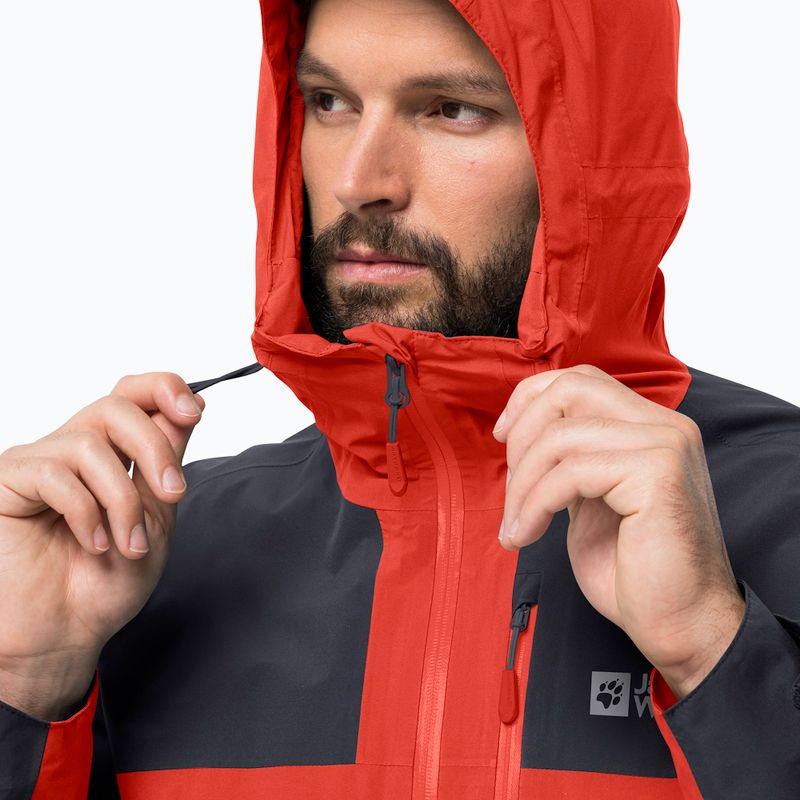 Jack Wolfskin férfi Go Hike esőkabát piros 1114051 5