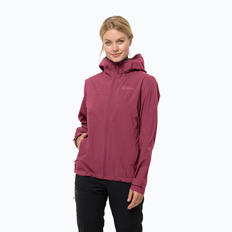 Jack Wolfskin női esőkabát Elsberg 2.5L piros 1115951_2198_005