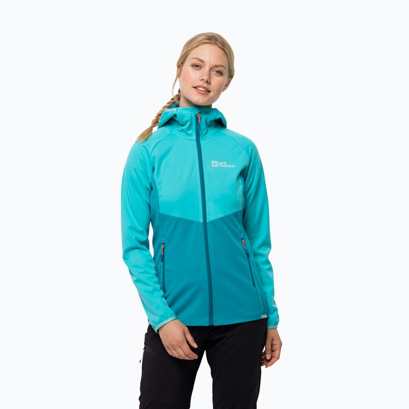 Jack Wolfskin női Go Hike Softshell kabát kék 1306862