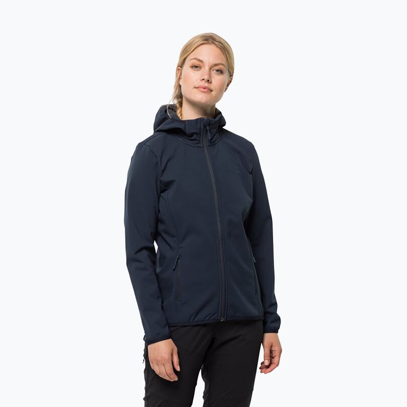 Női softshell dzseki Jack Wolfskin Bornberg Hoody navy blue 1307691