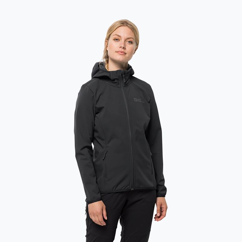 Jack Wolfskin Bornberg Hoody női softshell dzseki fekete 1307691