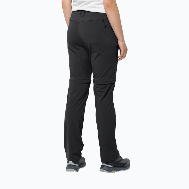 Jack Wolfskin női softshell nadrág Glastal Zip Off fekete 1508151_6000_042 2