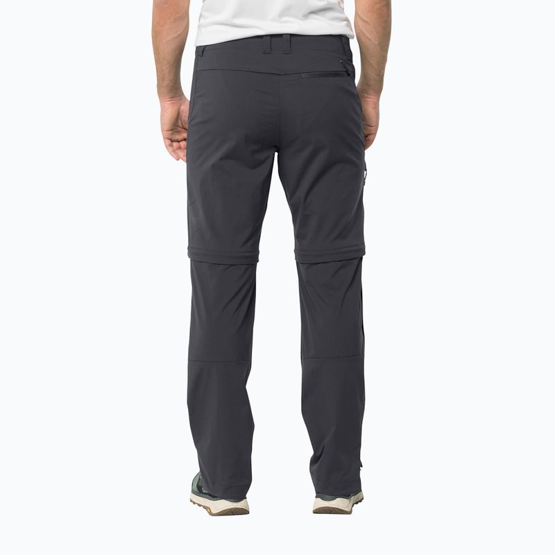 Férfi soft shell nadrág Jack Wolfskin Glastal Zip Away szürke 1508301 2
