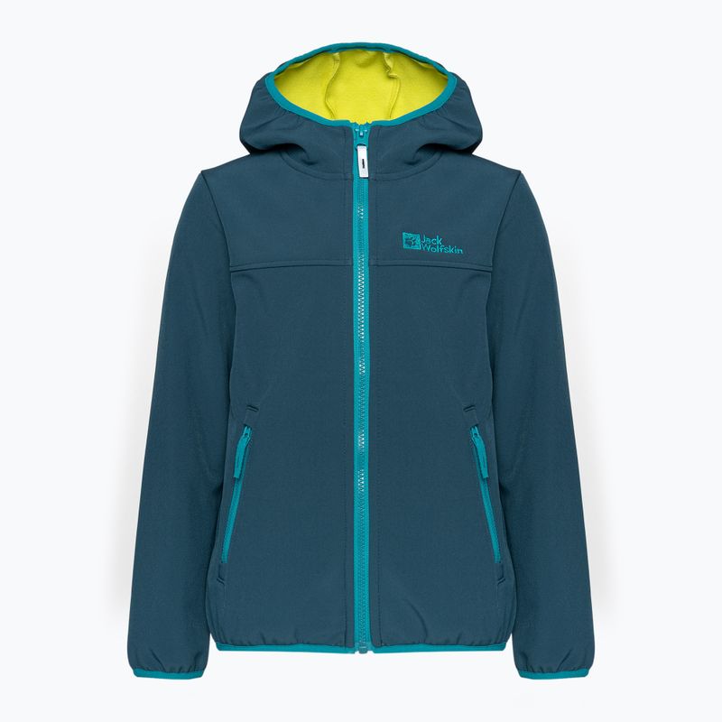 Jack Wolfskin Fourwinds Jacket Kids softshell kabát tengerészkék 1608011