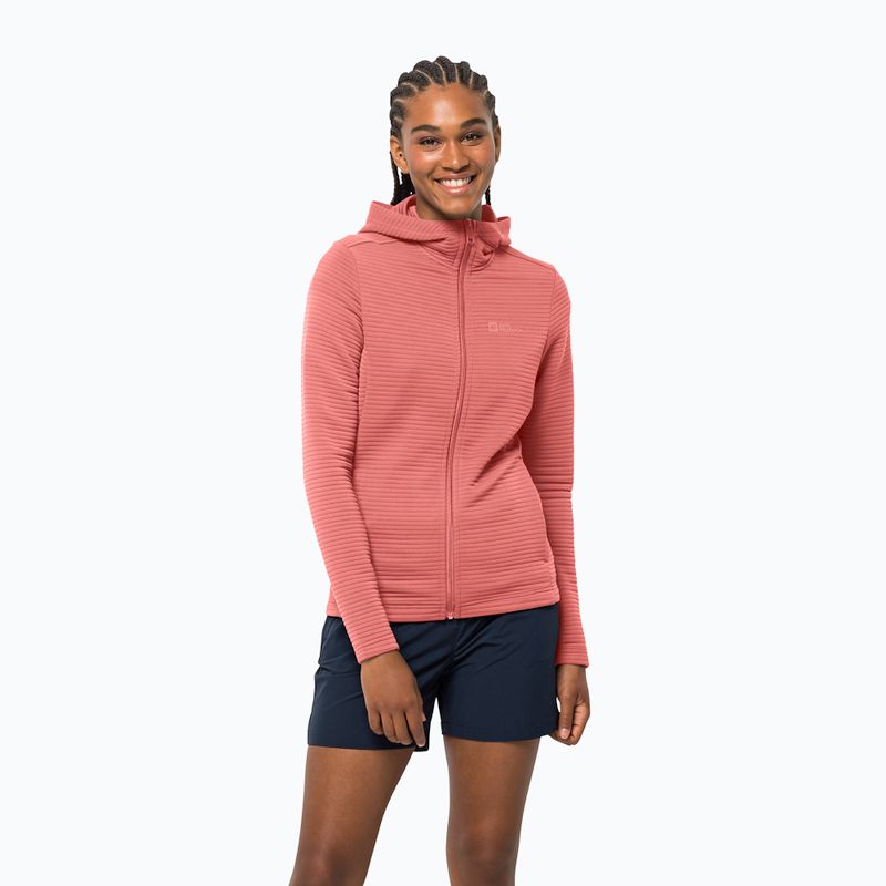 Női túrakabát Jack Wolfskin Modesto kapucnis rózsaszín 1706254