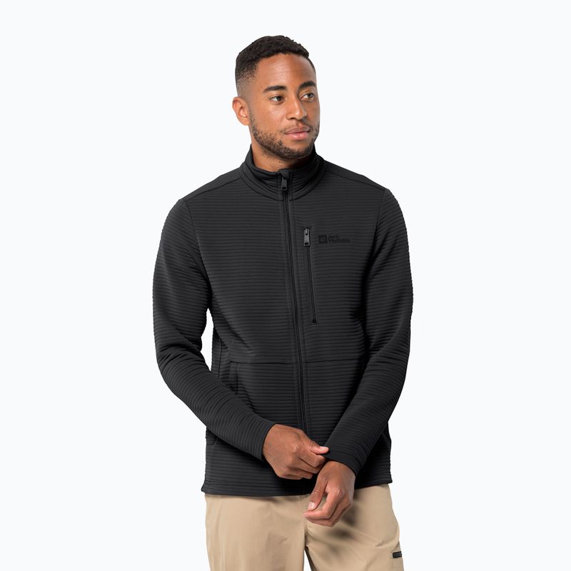 Jack Wolfskin férfi Modesto trekking pulóver fekete 1706483