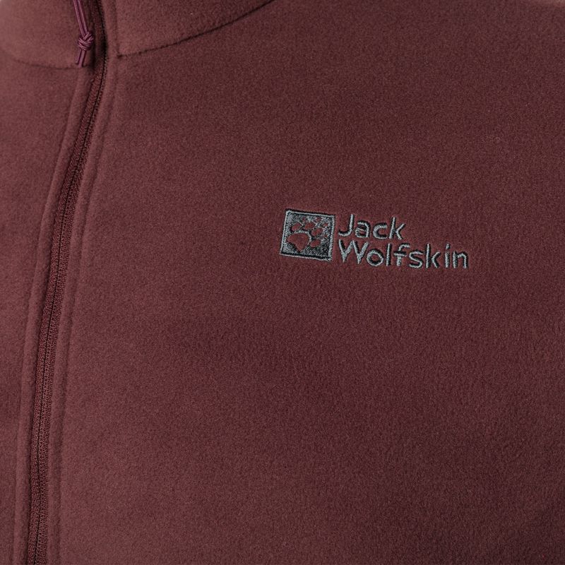 Jack Wolfskin férfi trekking pulóver Taunus HZ bordó 1709522 6