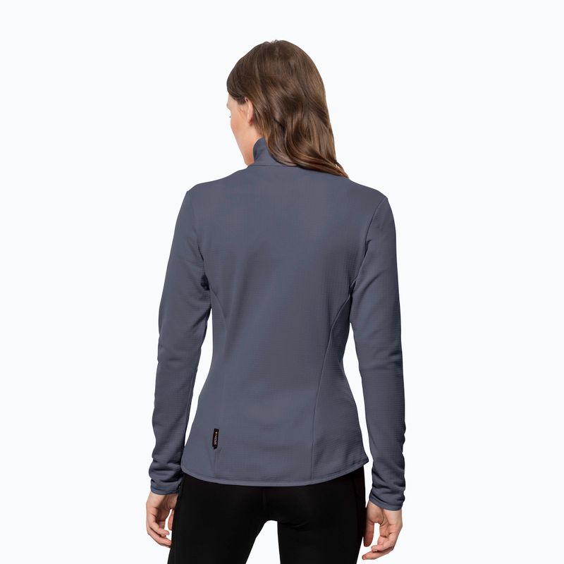 Jack Wolfskin női trekking dzseki Peak Grid Fleece szürke 1710351 2