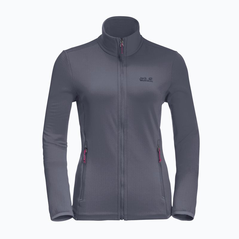 Jack Wolfskin női trekking dzseki Peak Grid Fleece szürke 1710351 4