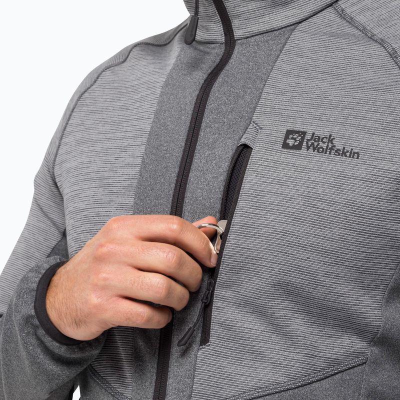 Jack Wolfskin férfi trekking pulóver Blattsteig FZ szürke 1711021 3