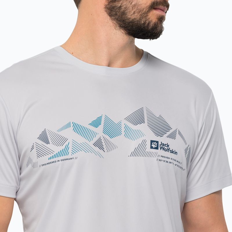Férfi Jack Wolfskin Peak Graphic trekking póló fehér 1807183 3