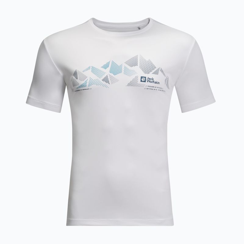 Férfi Jack Wolfskin Peak Graphic trekking póló fehér 1807183 4