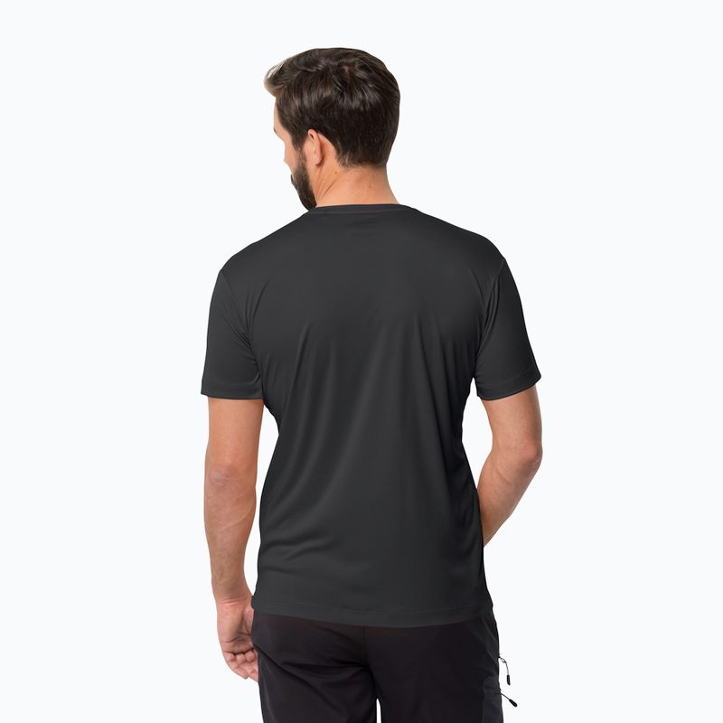 Jack Wolfskin Peak Graphic férfi trekking póló fekete 1807183 2