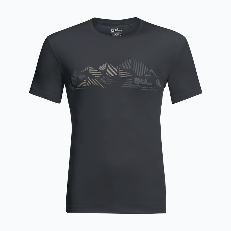 Jack Wolfskin Peak Graphic férfi trekking póló fekete 1807183 4