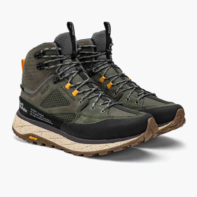 Jack Wolfskin férfi Terraquest Texapore Mid trekking bakancs zöld 4056381_4143_075 4