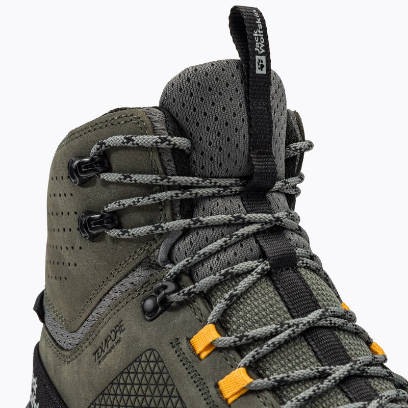 Jack Wolfskin férfi Terraquest Texapore Mid trekking bakancs zöld 4056381_4143_075 8