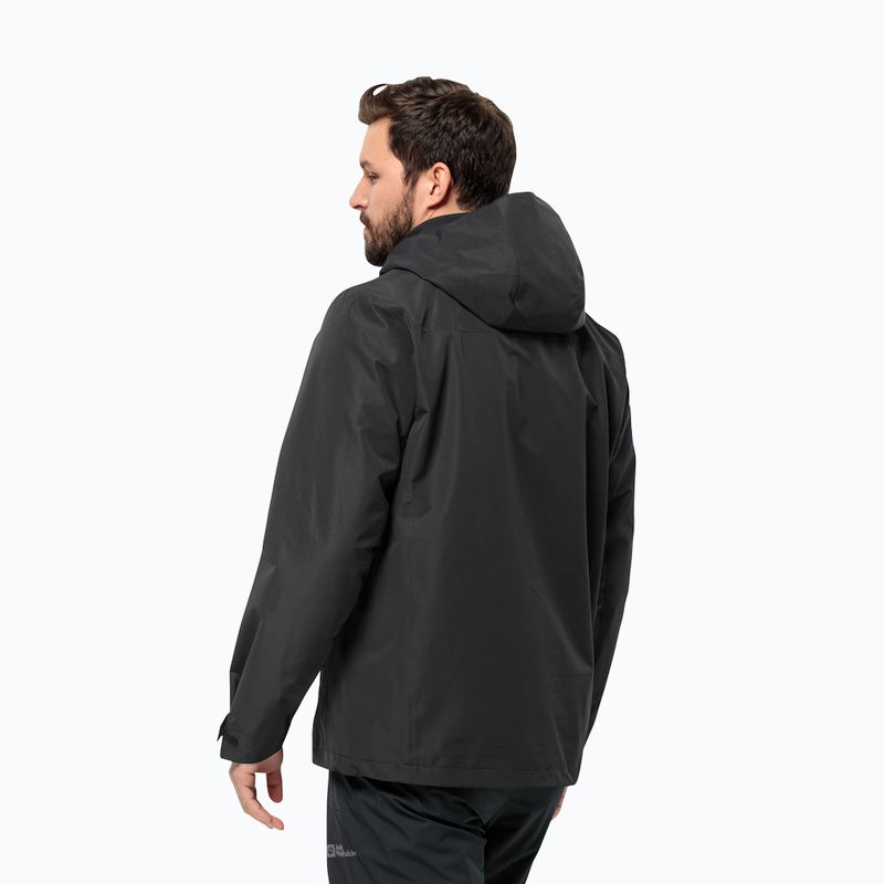 Jack Wolfskin férfi 3 az 1-ben kabát Taubenberg 3In1 fekete 6001 2